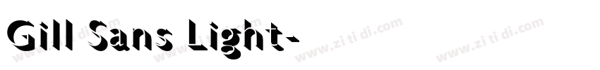Gill Sans Light字体转换